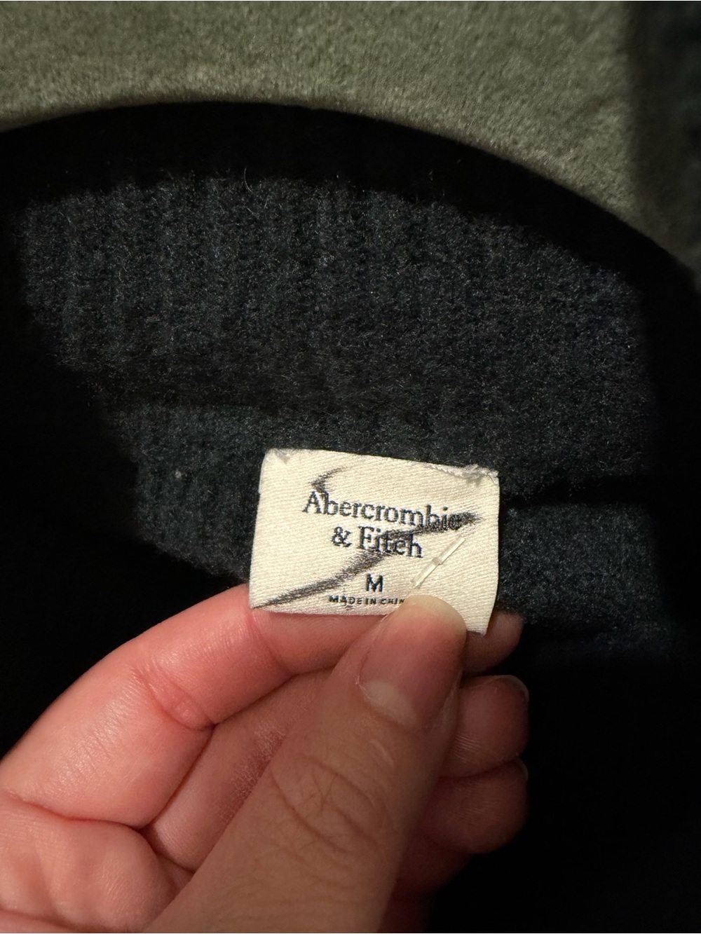 Abercrombie & Fitch Knit Turtleneck Sweater - Charcoal Gray - Picture 3 of 3